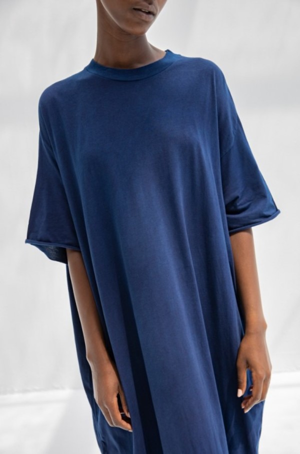 Cosmic Wonder Organic Cotton T-shirt Dress - Indigo Cosmic Wonder Organic Cotton T-shirt Dress - Indigo