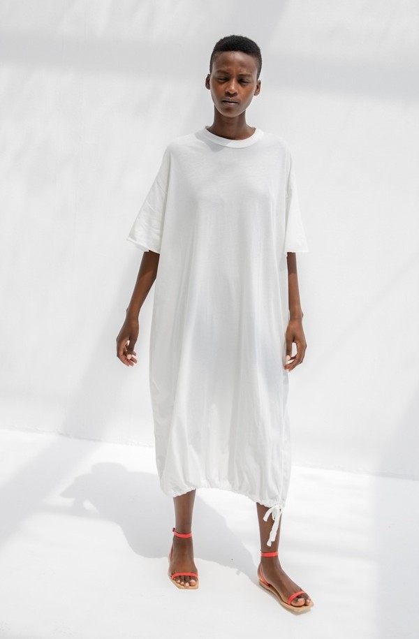 Cosmic Wonder Organic Cotton T-shirt Dress - White Cosmic Wonder Organic Cotton T-shirt Dress - White