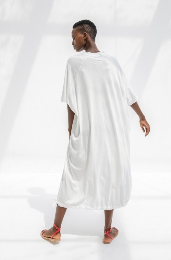 Cosmic Wonder Organic Cotton T-shirt Dress - White Cosmic Wonder Organic Cotton T-shirt Dress - White