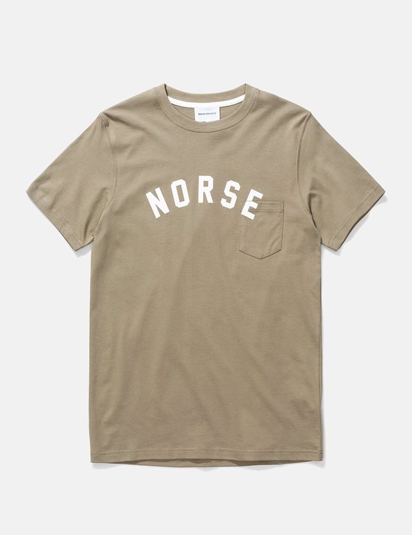 Norse Projects Niels Ivy Logo Pocket T Shirt - Washed Kelp Norse Projects Niels Ivy Logo Pocket T Shirt - Washed Kelp