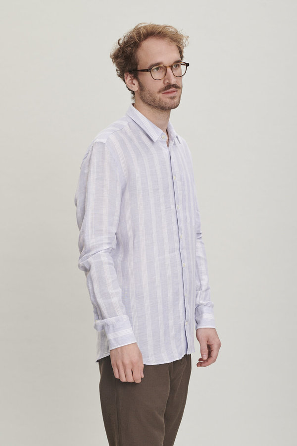 Delikatessen Feel Good Shirt in Stiped Italian Linen Delikatessen Feel Good Shirt in Stiped Italian Linen