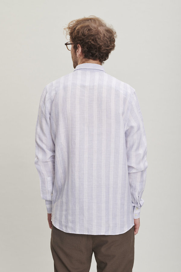 Delikatessen Feel Good Shirt in Stiped Italian Linen Delikatessen Feel Good Shirt in Stiped Italian Linen