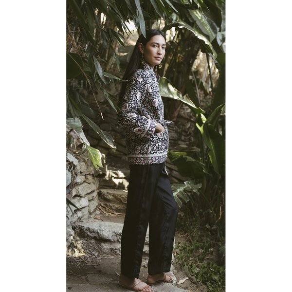Natalie Martin Nina Jacket w/ Sash - Vintage Flowers Midnight Natalie Martin Nina Jacket w/ Sash - Vintage Flowers Midnight