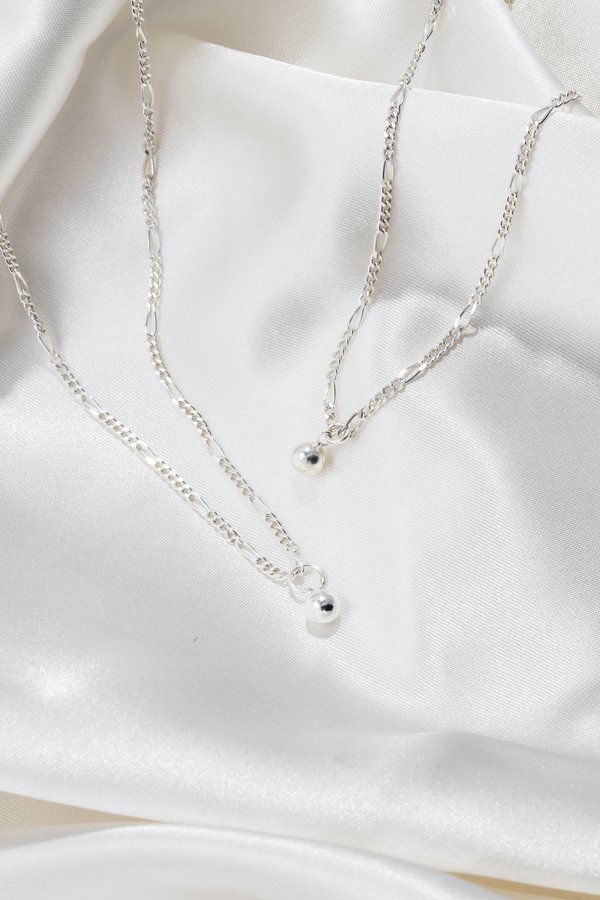 Body Double Wrecking Ball Necklace - Sterling Silver Body Double Wrecking Ball Necklace - Sterling Silver