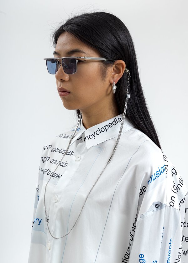 Études Studio Karma Sunglasses With Chain - Silver Études Studio Karma Sunglasses With Chain - Silver