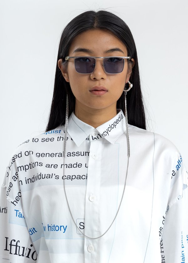 Études Studio Karma Sunglasses With Chain - Silver Études Studio Karma Sunglasses With Chain - Silver