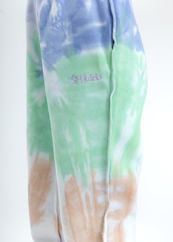 Danielle Guizio Tie Dye Floral Logo Sweatpants Danielle Guizio Tie Dye Floral Logo Sweatpants