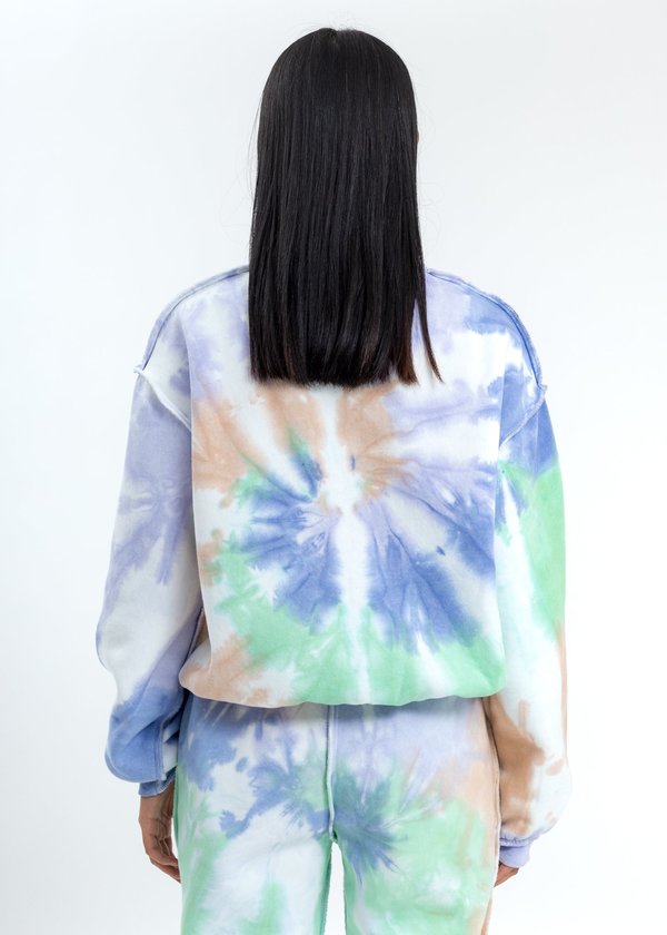 Danielle Guizio Tie Dye Floral Logo Sweatshirt Danielle Guizio Tie Dye Floral Logo Sweatshirt