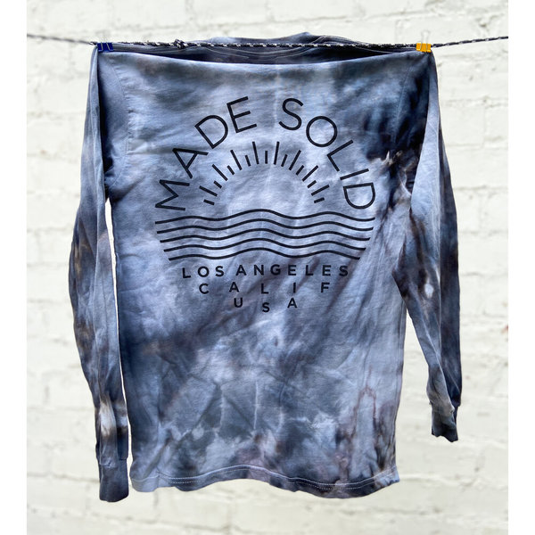 Made Solid LS Logo Tee - Black Ice Dye Made Solid LS Logo Tee - Black Ice Dye