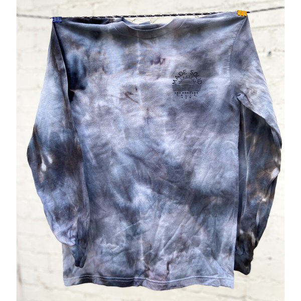 Made Solid LS Logo Tee - Black Ice Dye Made Solid LS Logo Tee - Black Ice Dye