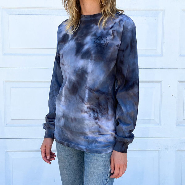 Made Solid LS Logo Tee - Black Ice Dye Made Solid LS Logo Tee - Black Ice Dye