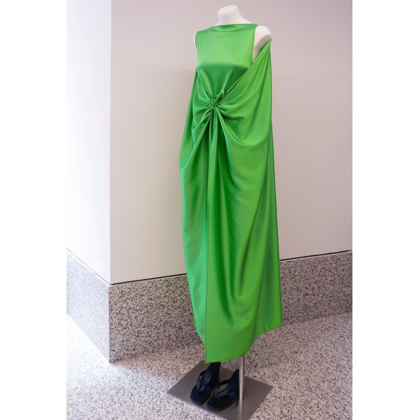slim fit dress slacks Daphne Sage Satin Mini Dress - 12