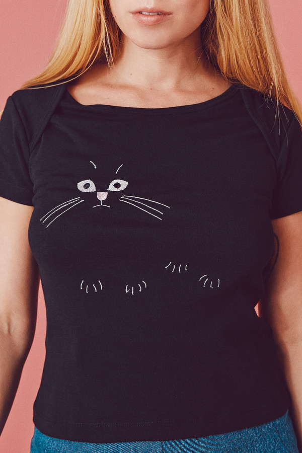 Samantha Pleet Nine Lives Tee - Black Samantha Pleet Nine Lives Tee - Black