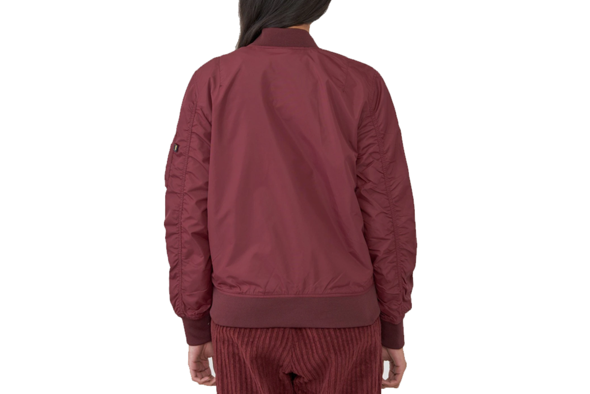 Alpha Industries Womens Nylon Woven L-2B Scout Jacket Maroon