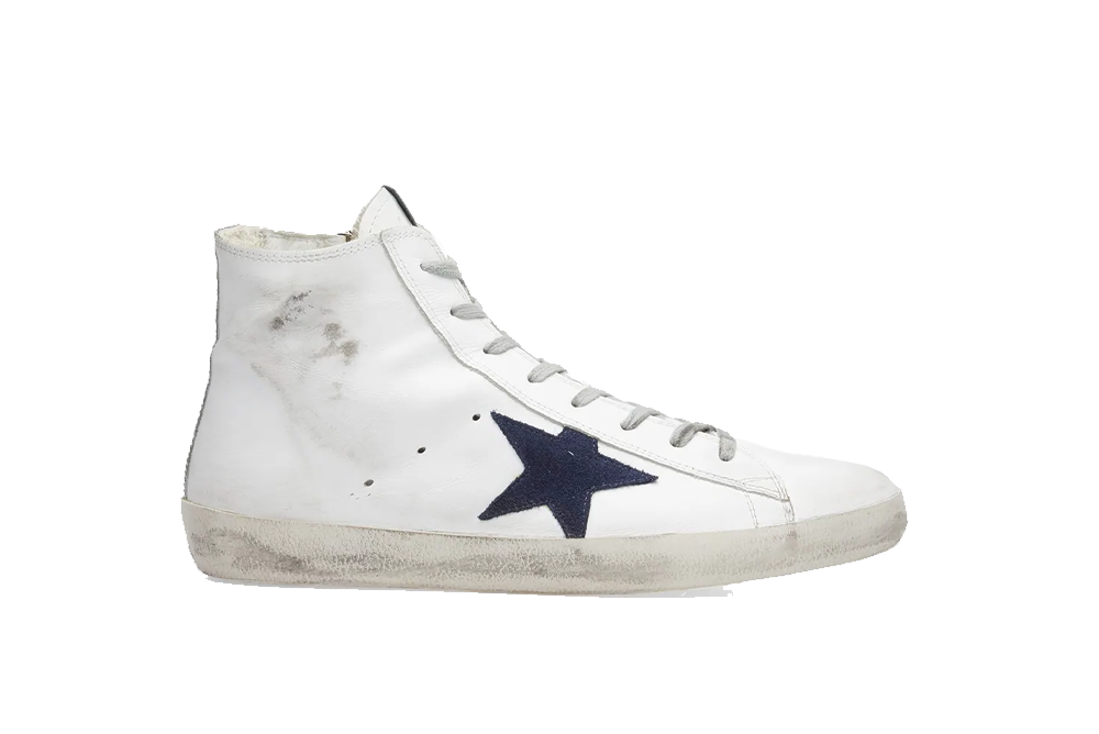 Golden Goose Francy Sneakers White-Blue Zip G33MS591.B39 | Garmentory