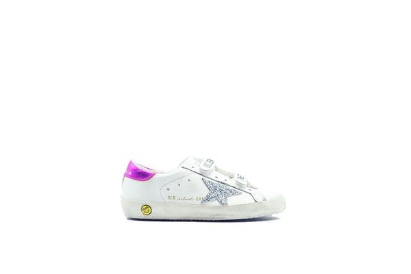 Kids Golden Goose Old School Sneaker - Pink/Glitter Kids Golden Goose Old School Sneaker - Pink/Glitter