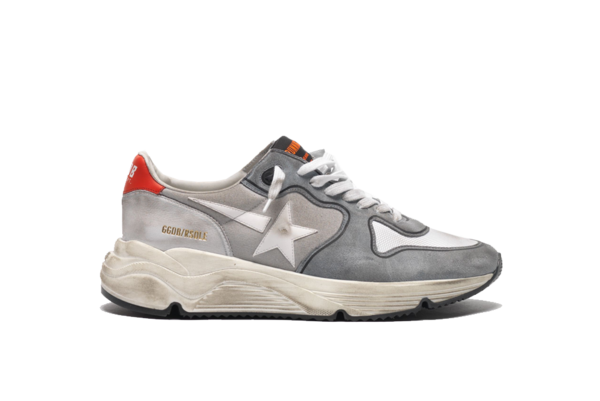 Golden Goose Running Sneaker - Grey/Red Golden Goose Running Sneaker - Grey/Red