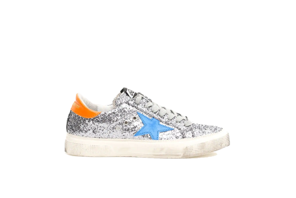 Golden Goose May Sneaker Glitter/Blue Garmentory