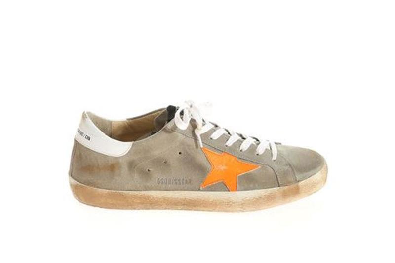 Golden Goose Sneakers Superstar Grey-White Orange Fluo
