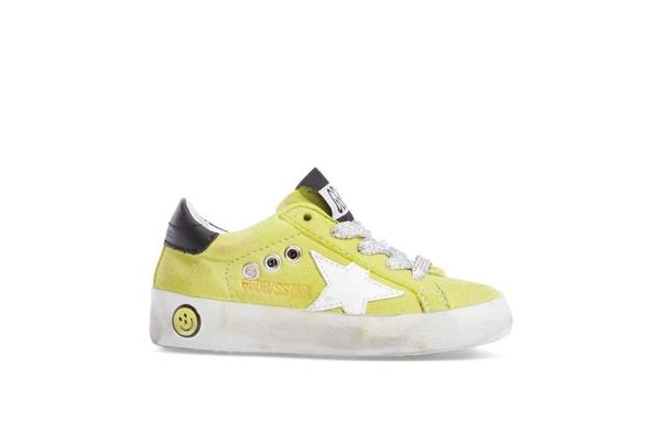 Kids Golden Goose Superstar Suede Sneakers - Green Lime Kids Golden Goose Superstar Suede Sneakers - Green Lime