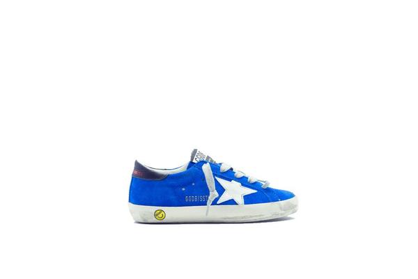 Kids Golden Goose Superstar Suede Sneaker - Blue Kids Golden Goose Superstar Suede Sneaker - Blue