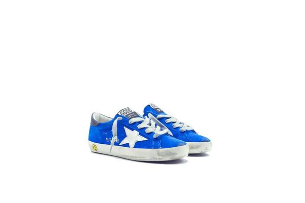 Kids Golden Goose Superstar Suede Sneaker - Blue Kids Golden Goose Superstar Suede Sneaker - Blue