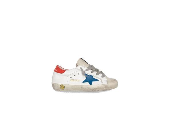 Kids Golden Goose Superstar Leather Sneakers - White Kids Golden Goose Superstar Leather Sneakers - White