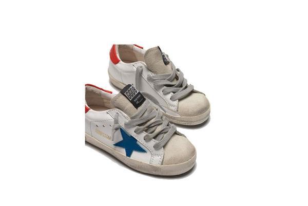 Kids Golden Goose Superstar Leather Sneakers - White Kids Golden Goose Superstar Leather Sneakers - White