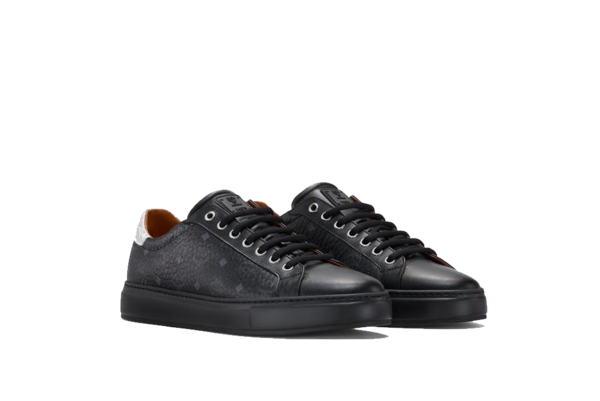 MCM Low Top Classic Court Sneakers - Visetos Black MCM Low Top Classic Court Sneakers - Visetos Black