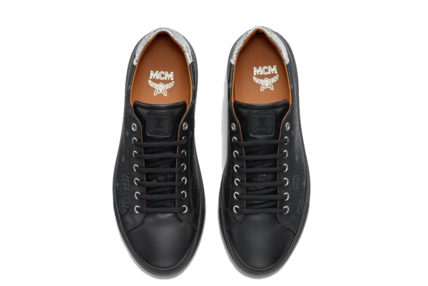 MCM Low Top Classic Court Sneakers - Visetos Black MCM Low Top Classic Court Sneakers - Visetos Black
