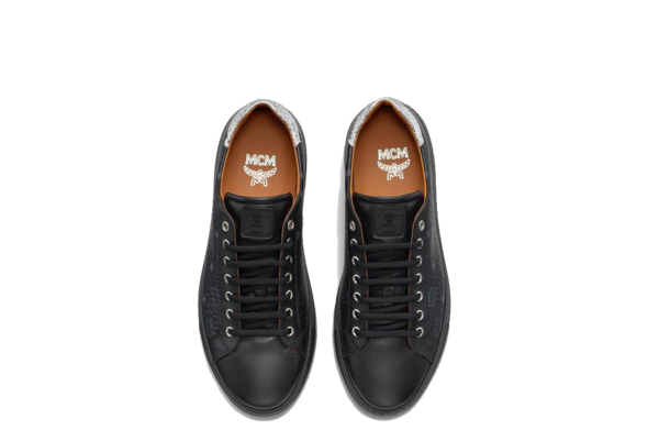 MCM Low Top Classic Court Sneakers - Visetos Black MCM Low Top Classic Court Sneakers - Visetos Black