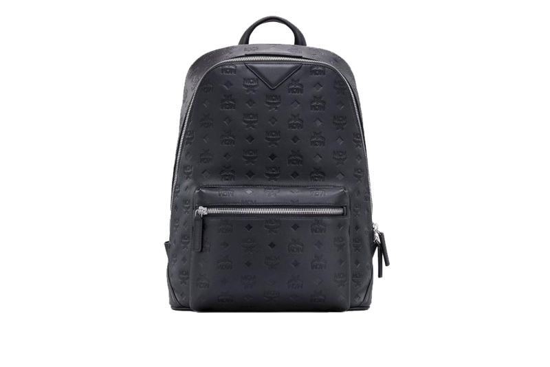 MCM Neo Duke Backpack in Monogram Leather Black Medium  display picture 3