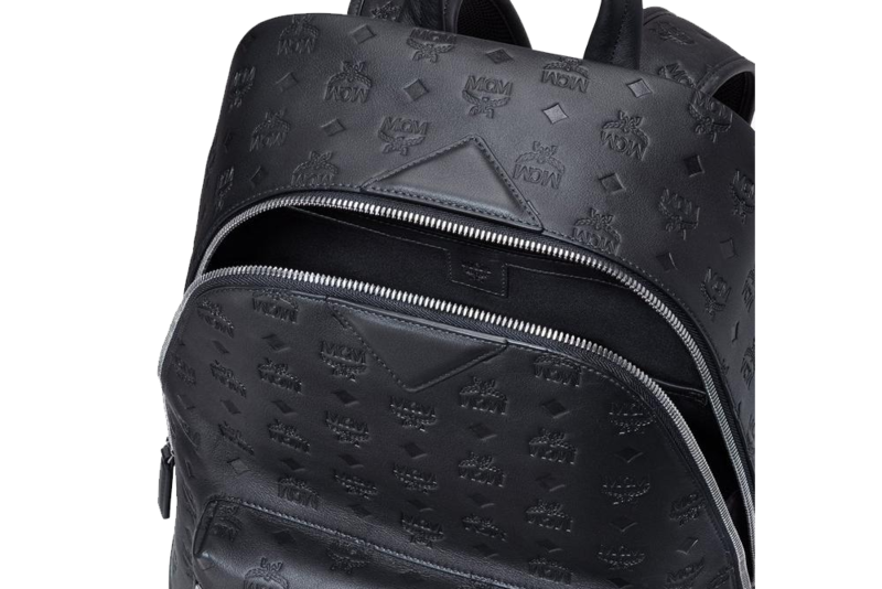 MCM Neo Duke Backpack in Monogram Leather Black Medium