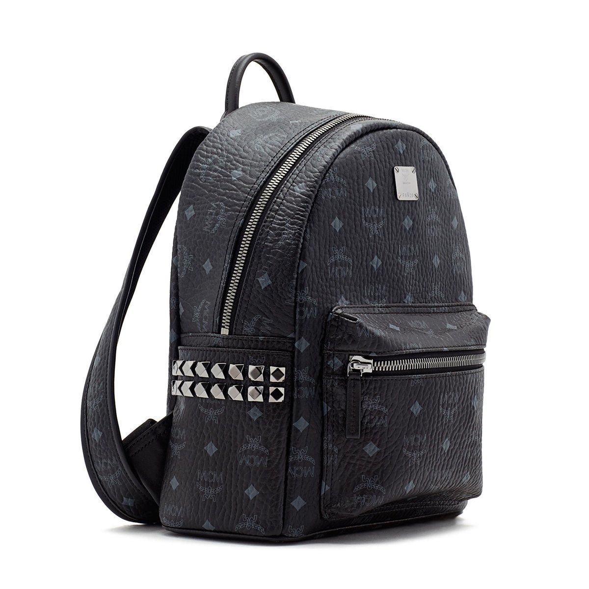 MCM Visetos Small Side Stud Backpack Black MCM Backpack Side Studs Visetos Black Used main image 3