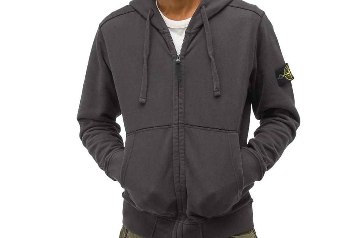 Stone Island Zip Up Sweatshirt Dark Grey 691560220.V0065 | Garmentory