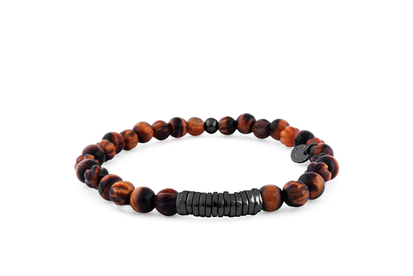 Tateossian Tat Sterling Black Rhodium Tiger Eye Bracelet Tateossian Tat Sterling Black Rhodium Tiger Eye Bracelet