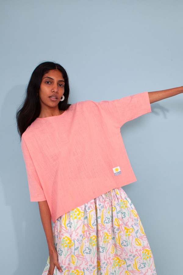 L.F.Markey Basic Linen Top - Pink L.F.Markey Basic Linen Top - Pink