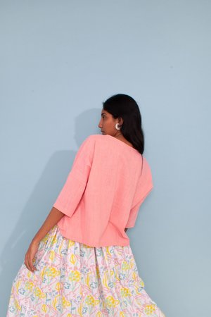 L.F.Markey Basic Linen Top - Pink L.F.Markey Basic Linen Top - Pink