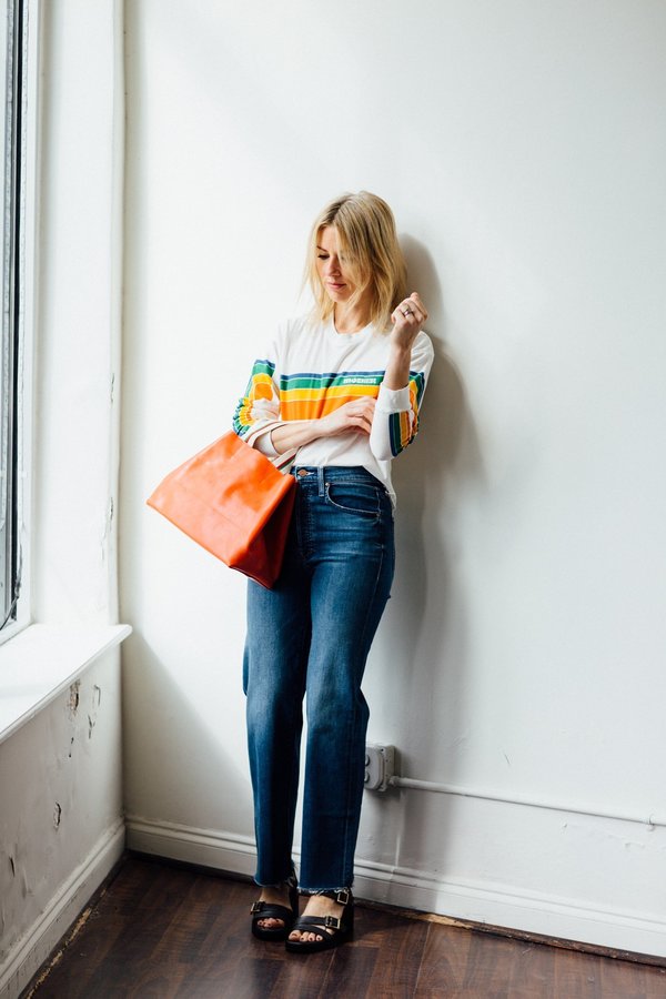 Mother Denim Long Sleeve Slouch Cut Off 