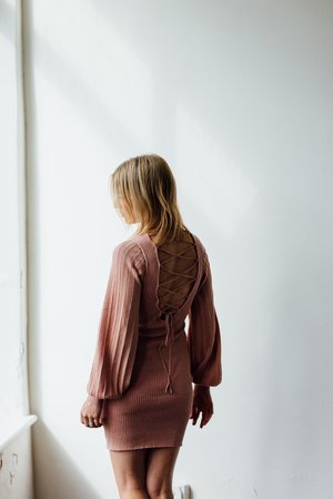 SPELL & THE GYPSY COLLECTIVE Margot Knit Mini Dress - Rose SPELL & THE GYPSY COLLECTIVE Margot Knit Mini Dress - Rose