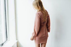 SPELL & THE GYPSY COLLECTIVE Margot Knit Mini Dress - Rose SPELL & THE GYPSY COLLECTIVE Margot Knit Mini Dress - Rose