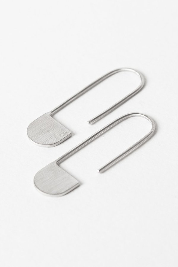 MATERIAL DROPS D-LONG-EARRINGS - silver MATERIAL DROPS D-LONG-EARRINGS - silver