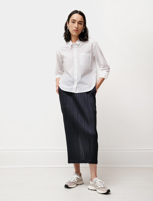Issey Miyake Pleats Please Thicker Bottoms Straight Skirt - Navy