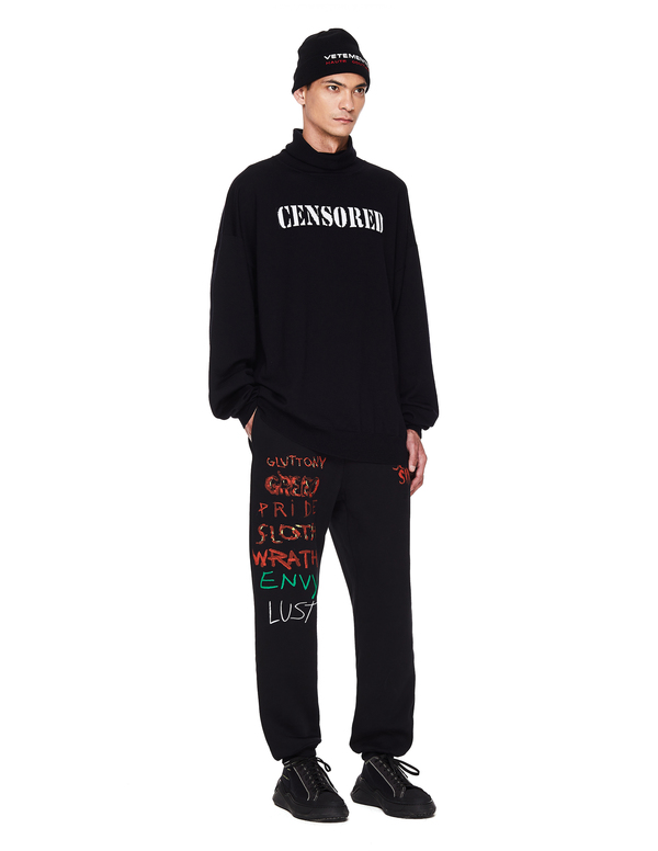 Vetements Printed Trousers - Black Vetements Printed Trousers - Black