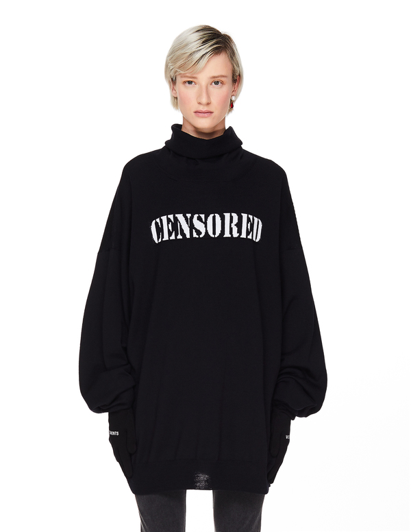 Vetements Censored Wool Turtleneck Vetements Censored Wool Turtleneck