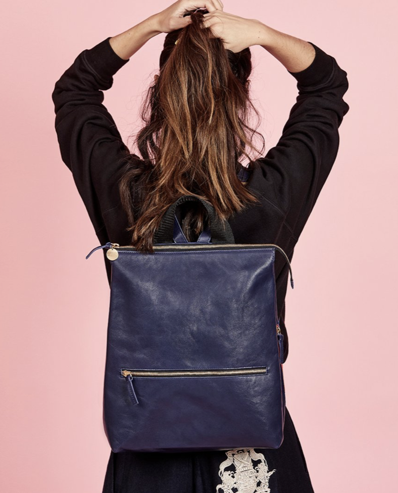 Clare V. Remi Backpack - Rustic Navy | Garmentory display picture 2