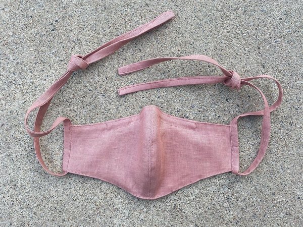 Tony Shirtmakers Italian Linen Face Mask - Light Mauve Tony Shirtmakers Italian Linen Face Mask - Light Mauve