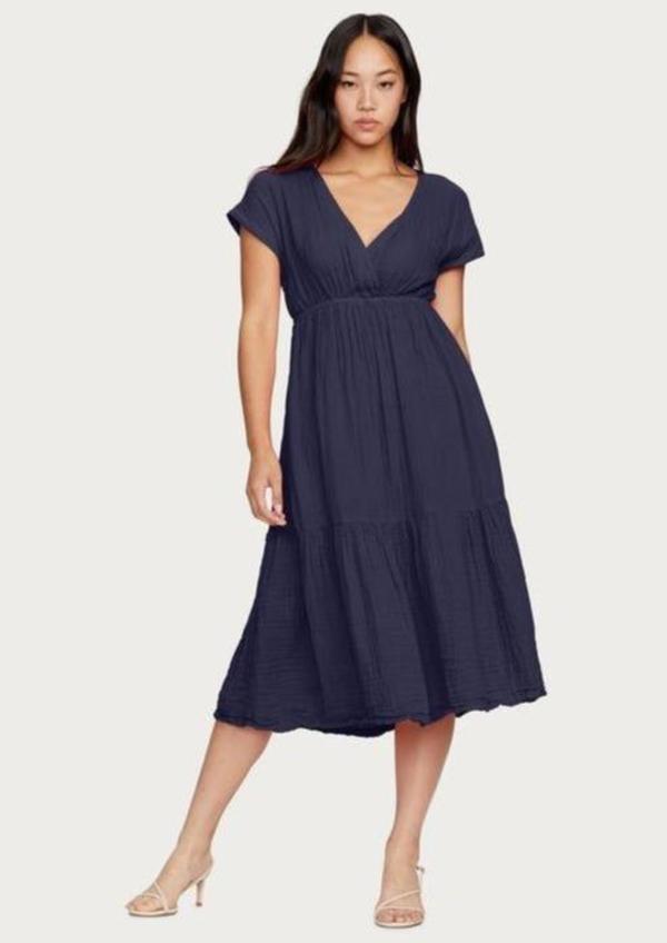 Michael Stars Illana Surplice Midi Dress Michael Stars Illana Surplice Midi Dress