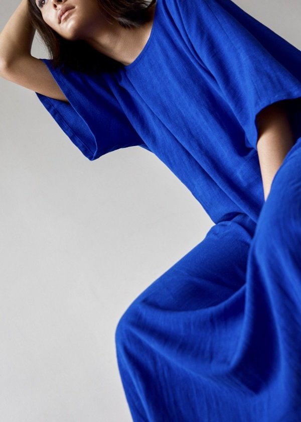 Devlyn Van Loon Tie back dress - blue Devlyn Van Loon Tie back dress - blue