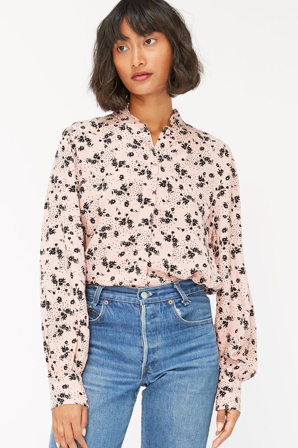 Lacausa Georgette Raven Blouse - Panna Cotta Lacausa Georgette Raven Blouse - Panna Cotta